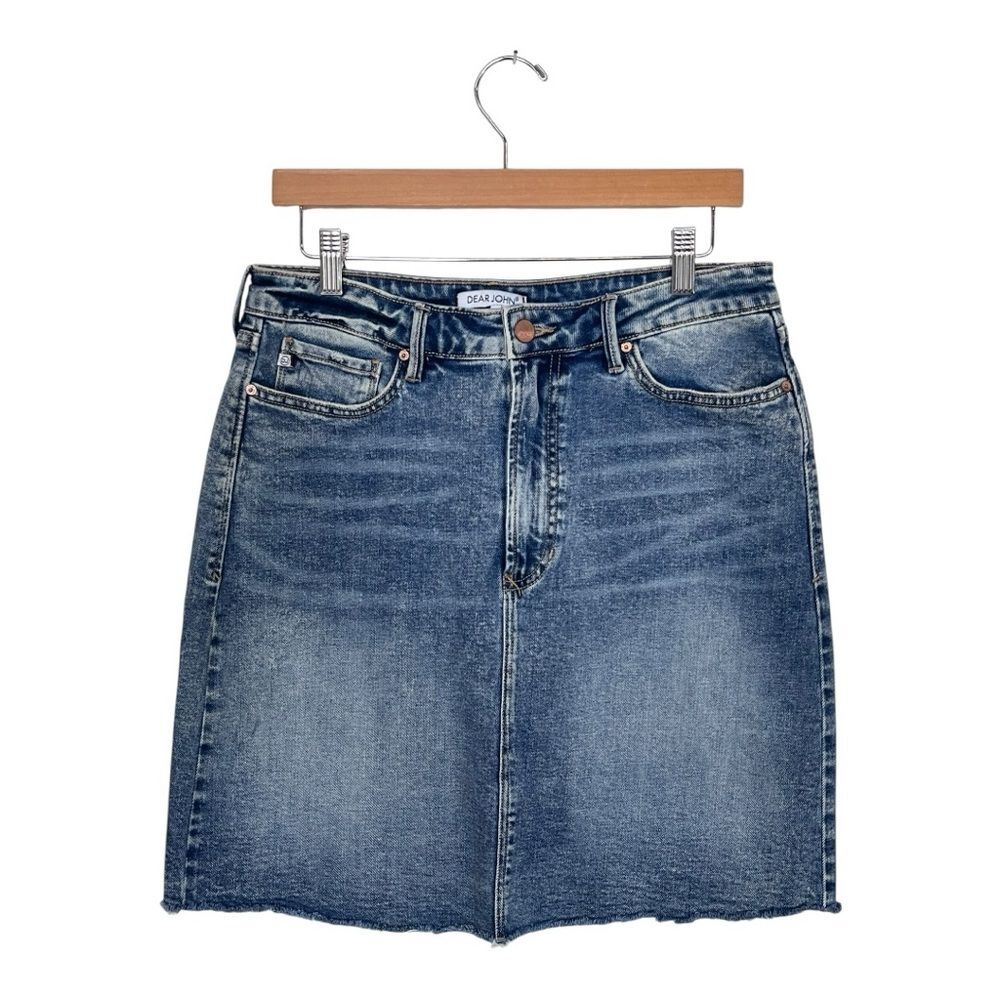 Dear‎ John | Corey Denim Mini Skirt in Milan Raw Hem 30